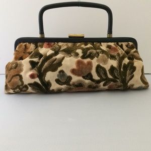 Vintage Floral Patterned Carpet Bag
